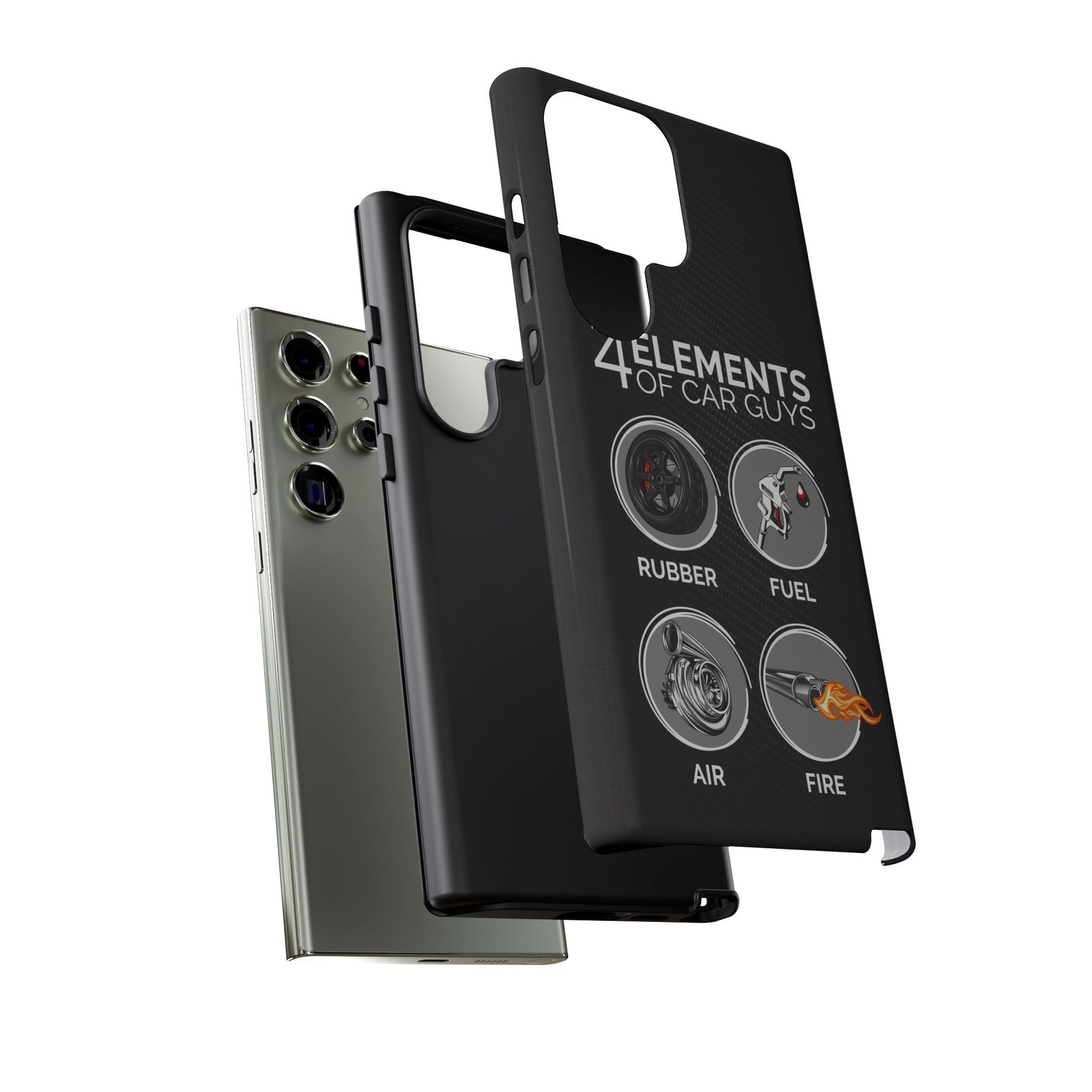 The 4 Elements of Car Guys Tough Phone Case | Funny Car Lover Gift