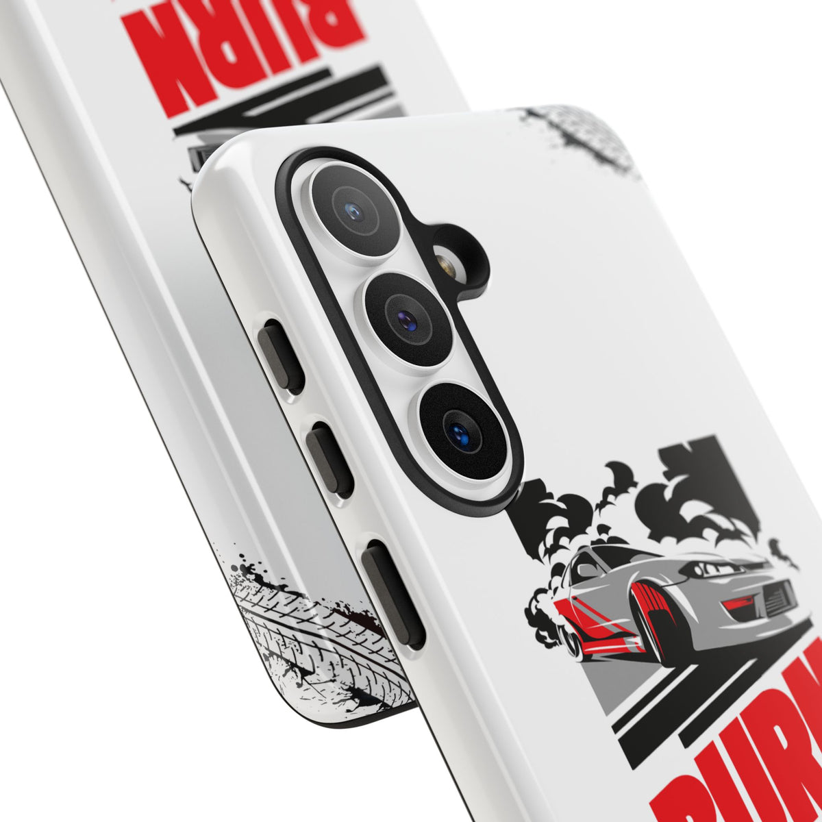 JDM Burnout Tough Car Phone Case - Samsung Galaxy S26 Plus, glossy, camera cutout close-up
