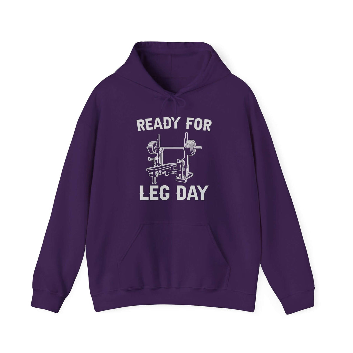 Ready for Leg Day Hoodie hoodie flat lay - petrolhead gift