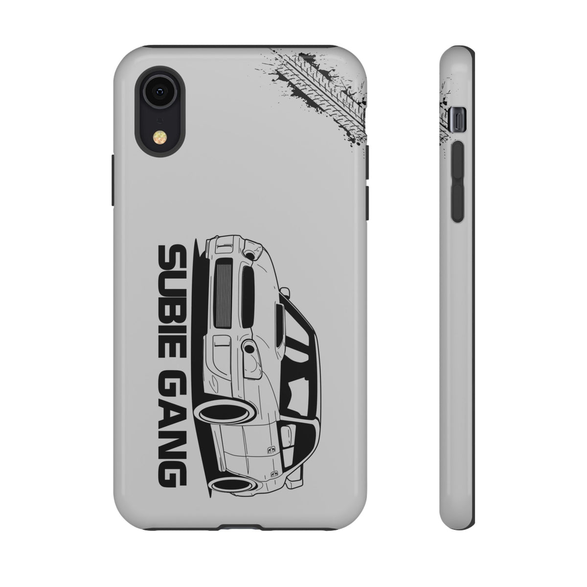 JDM Gang Tough Phone Case - iPhone XR, glossy, front and side view