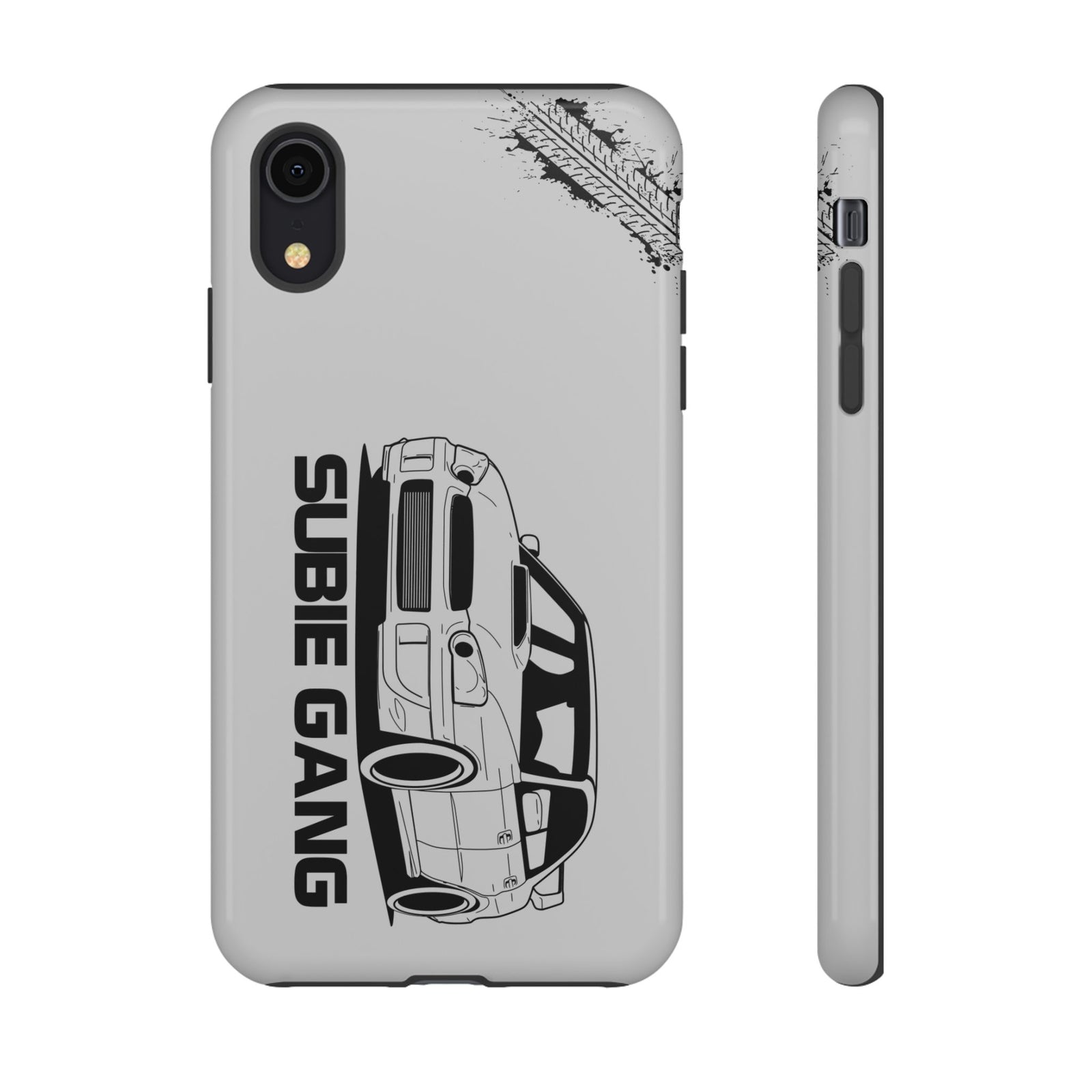 JDM Gang Tough Phone Case - iPhone XR, glossy, front and side view