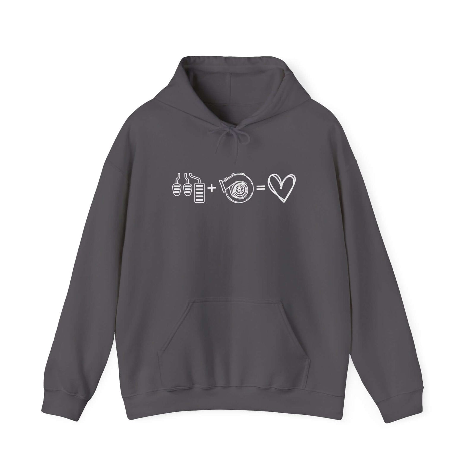 3 Pedals Plus Turbo Equals Love hoodie - JDM car guy gift