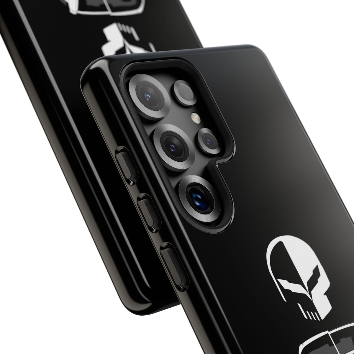 Corvette Punisher Skull Tough Phone Case | Muscle Car Guy Gift