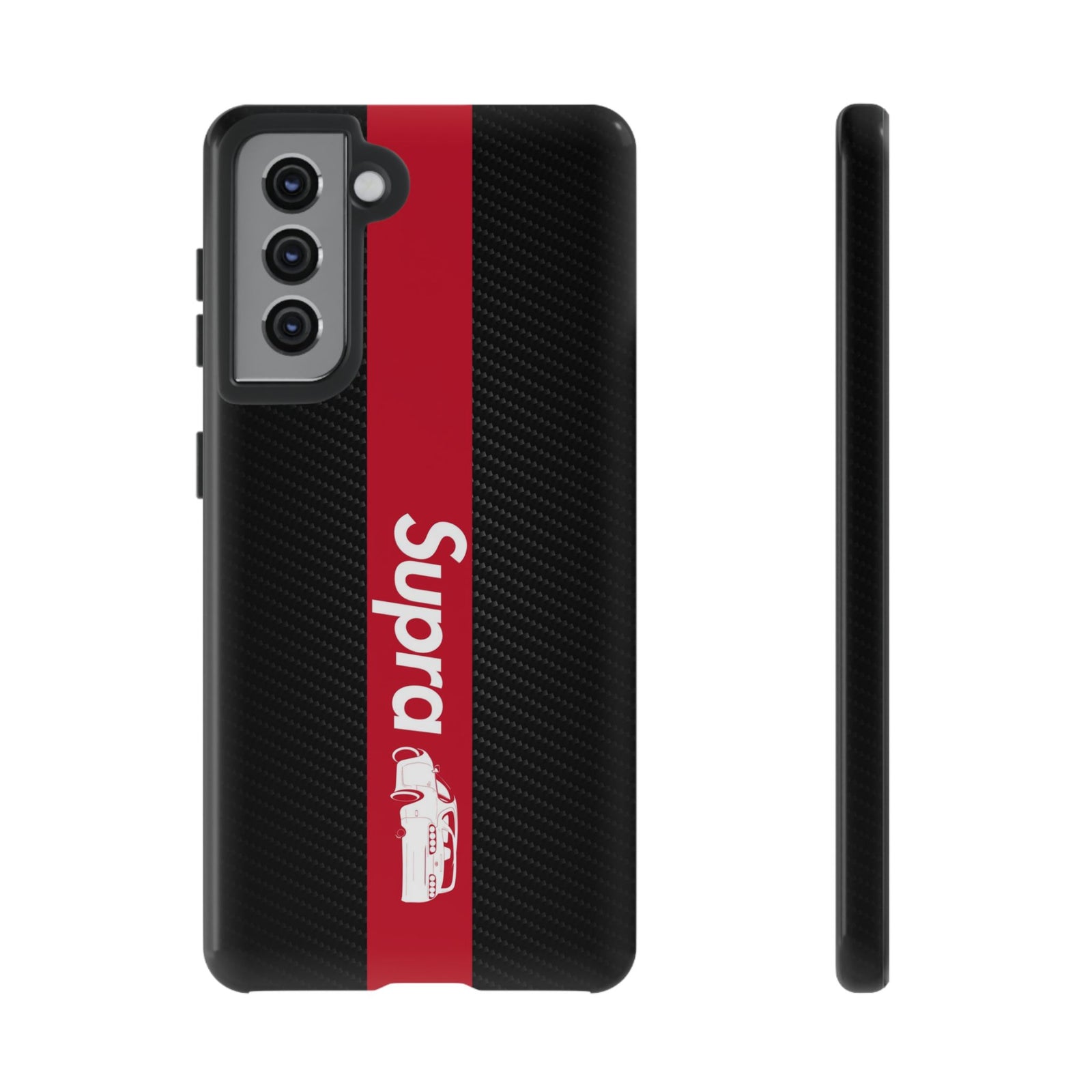 JDM Style Design Tough Phone Case - Samsung Galaxy S21, glossy, front and side view