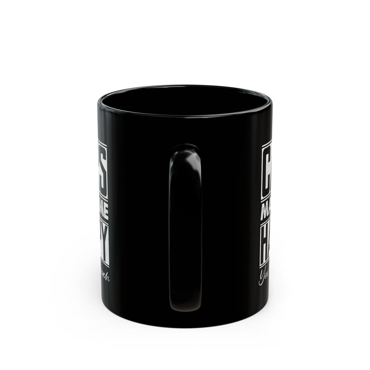 Cars Make Me Happy You Not So Much Mug - 11oz black coffee mug, handle facing front