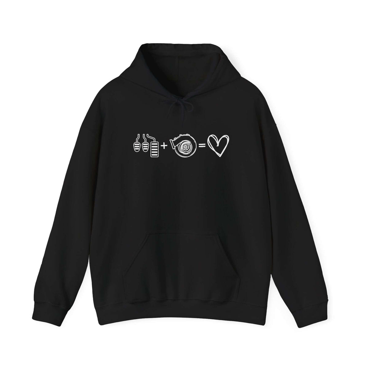3 Pedals Plus Turbo Equals Love hoodie - JDM car guy gift
