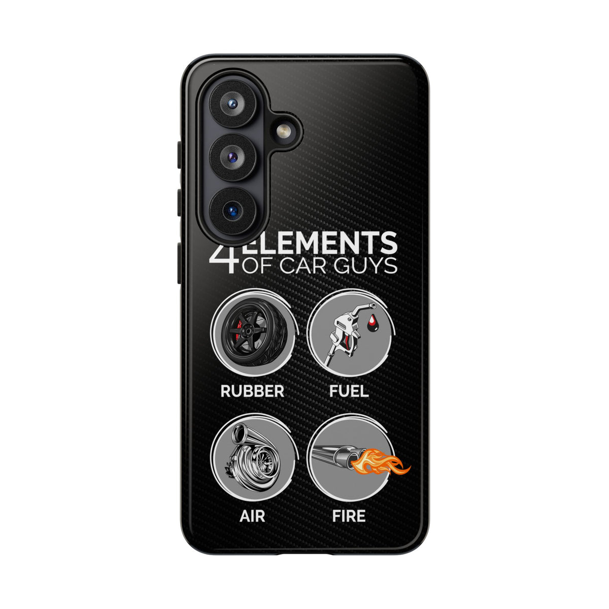 The 4 Elements of Car Guys Tough Phone Case | Funny Car Lover Gift