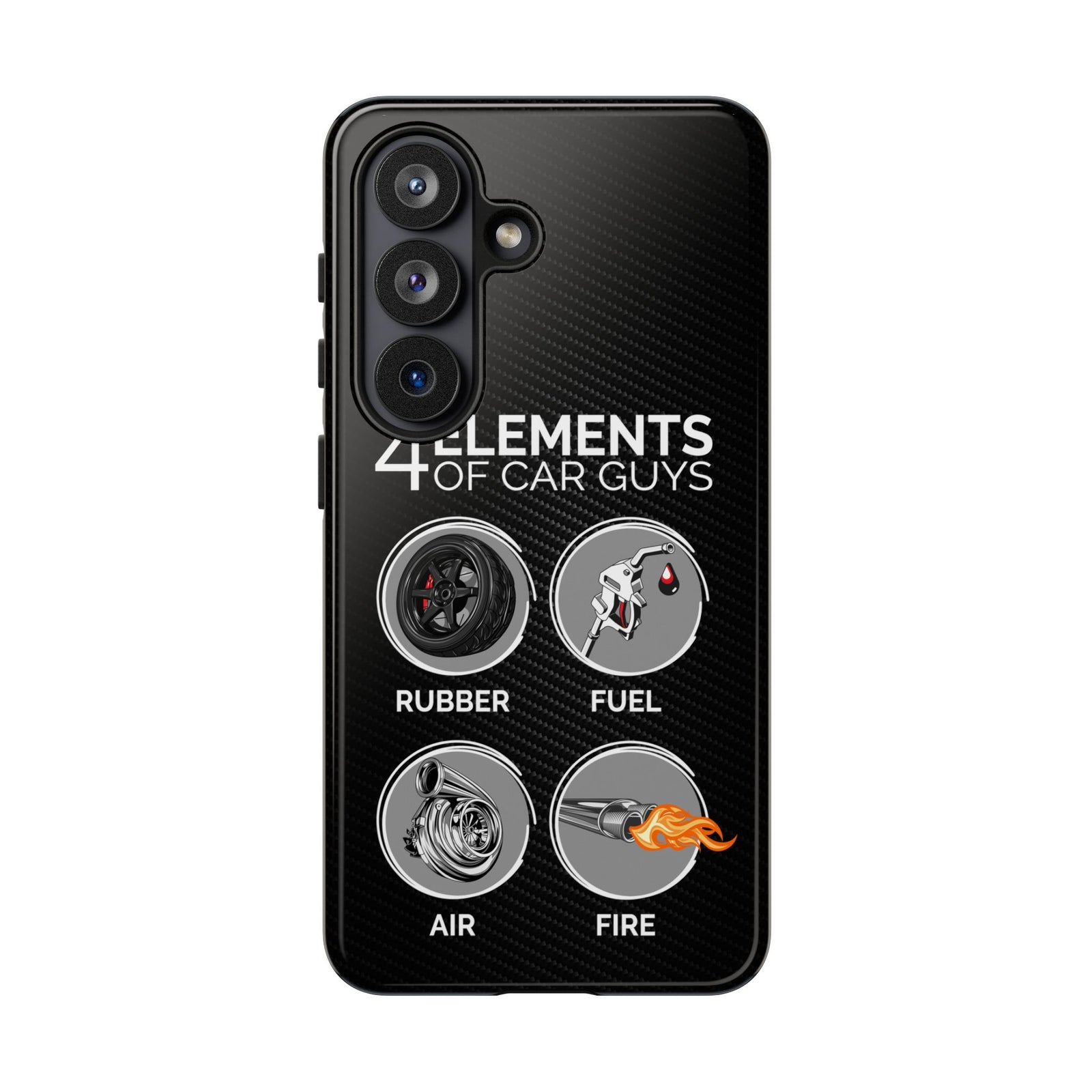 The 4 Elements of Car Guys Tough Phone Case | Funny Car Lover Gift
