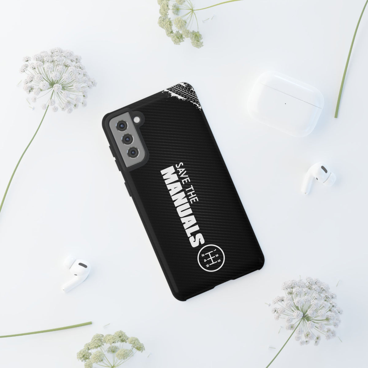 Save The Manuals Tough Phone Case | Manual Transmission Car Guy Gift