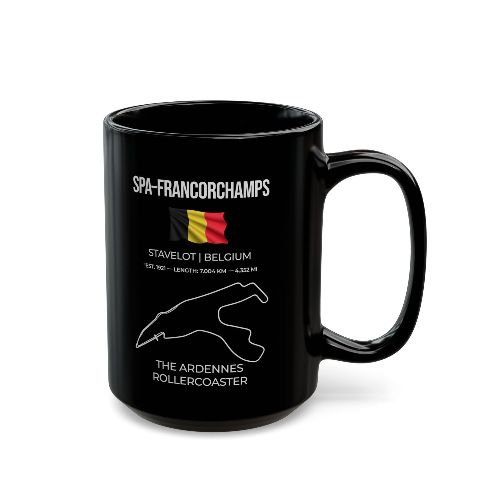 Spa-Francorchamps F1 Racing Track Mug coffee cup - gearhead gift idea