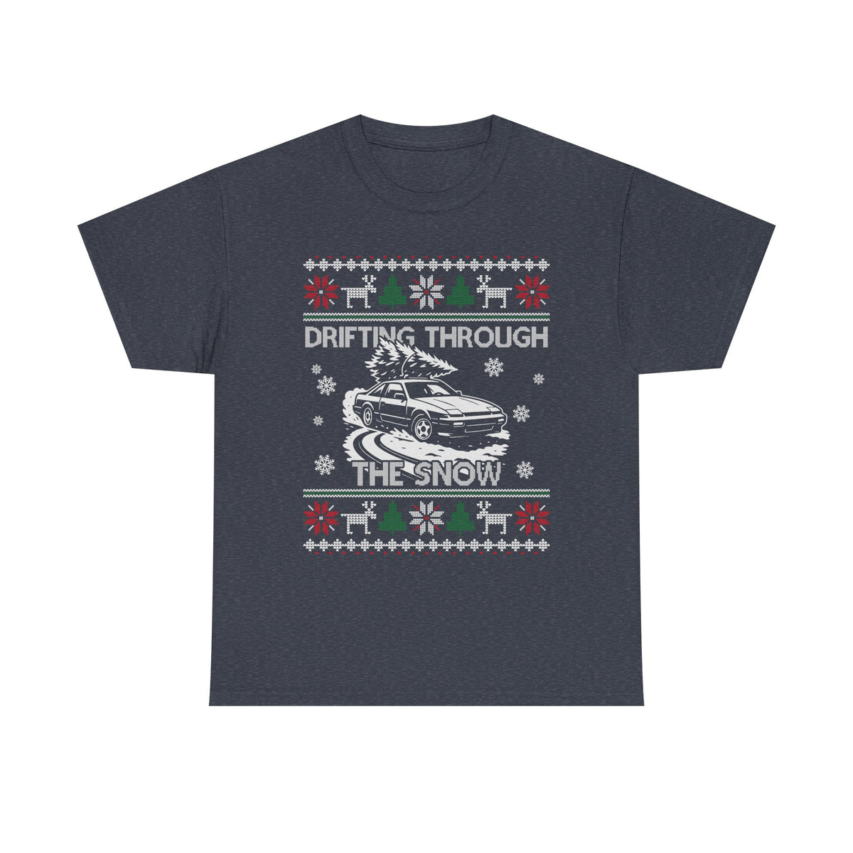 Drifting Through the Snow Ugly Christmas Shirt, Holiday Gift Tee, Christmas Party, JDM Drift Car Guy T-Shirt