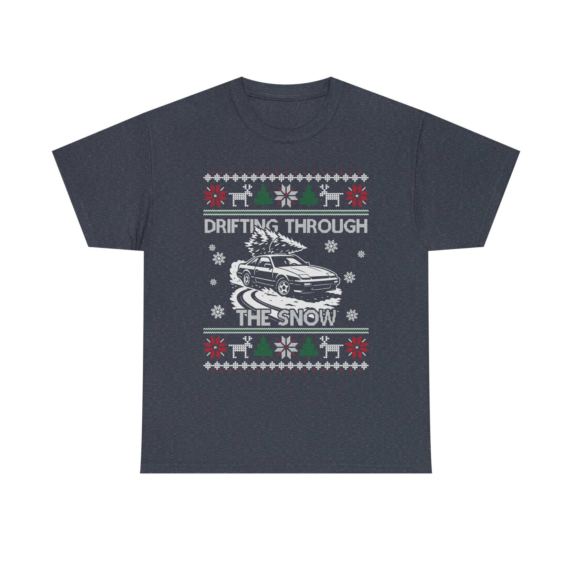 Drifting Through the Snow Ugly Christmas Shirt, Holiday Gift Tee, Christmas Party, JDM Drift Car Guy T-Shirt
