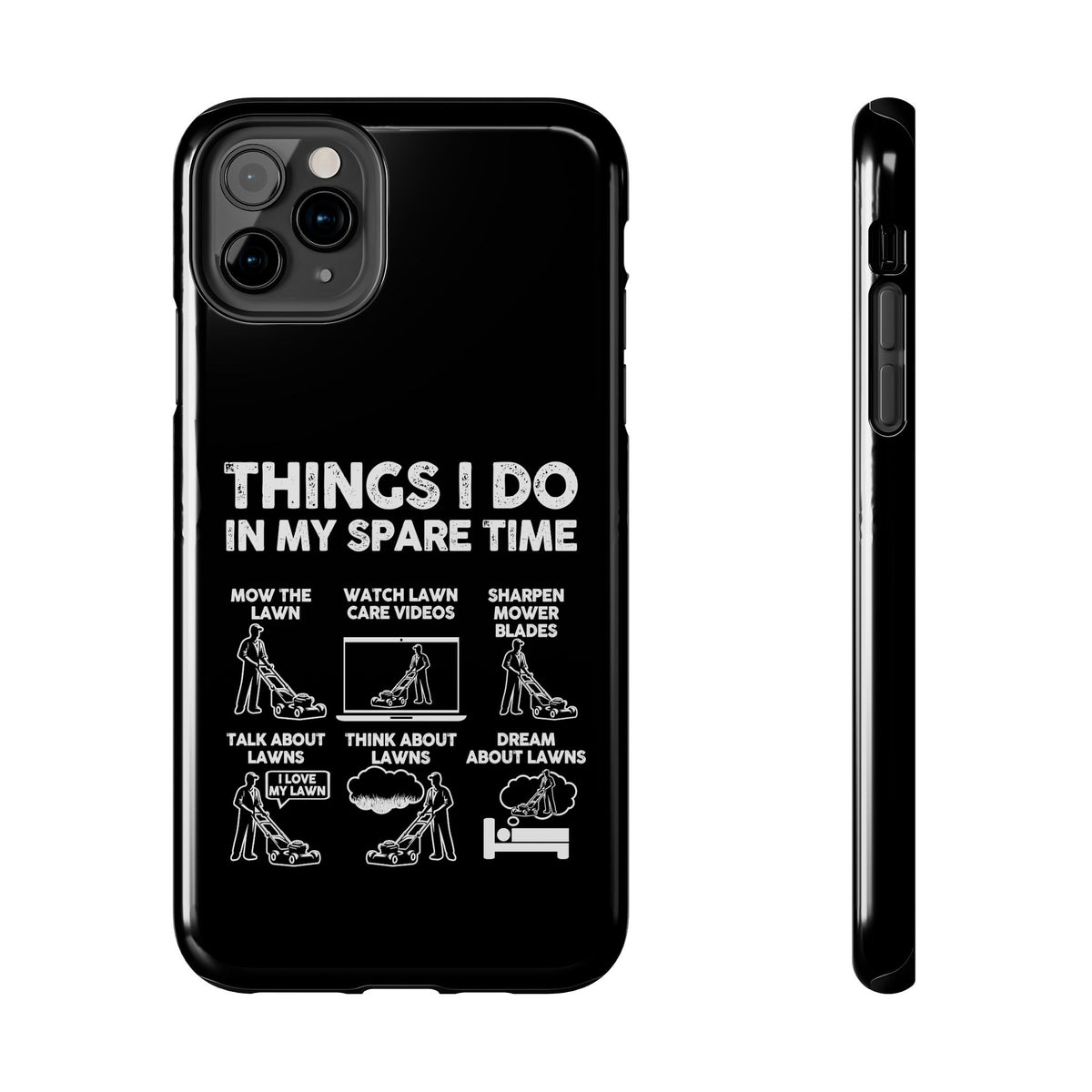 Funny Lawn Care phone case back view | funny lawn guy gift