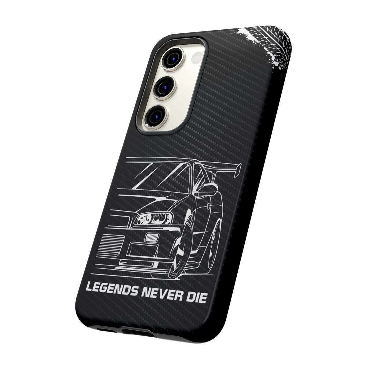 JDM Legends Never Die Tough Phone Case - Samsung Galaxy S23, glossy, side view