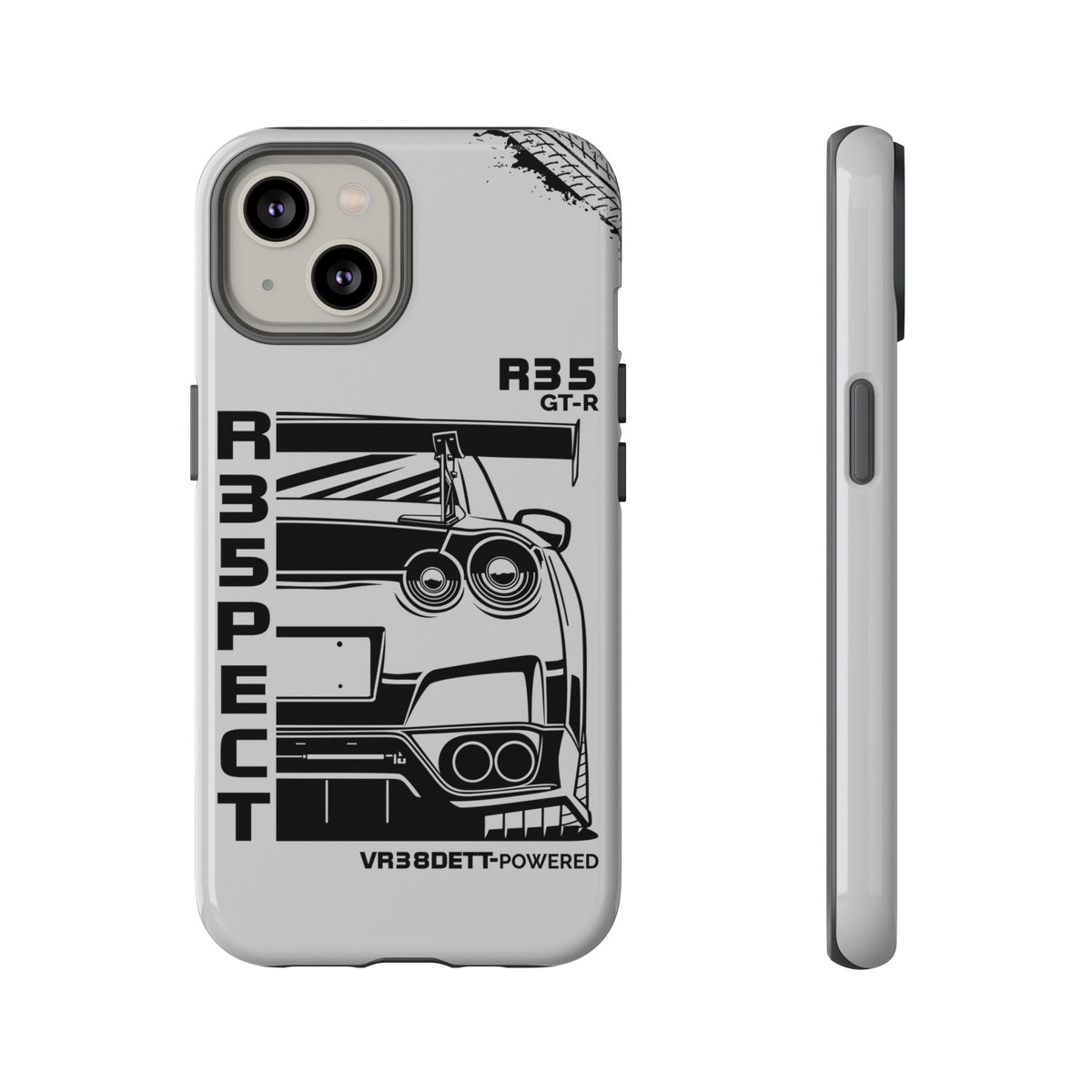 JDM Front View Tough Phone Case - iPhone 14, glossy, front and side view