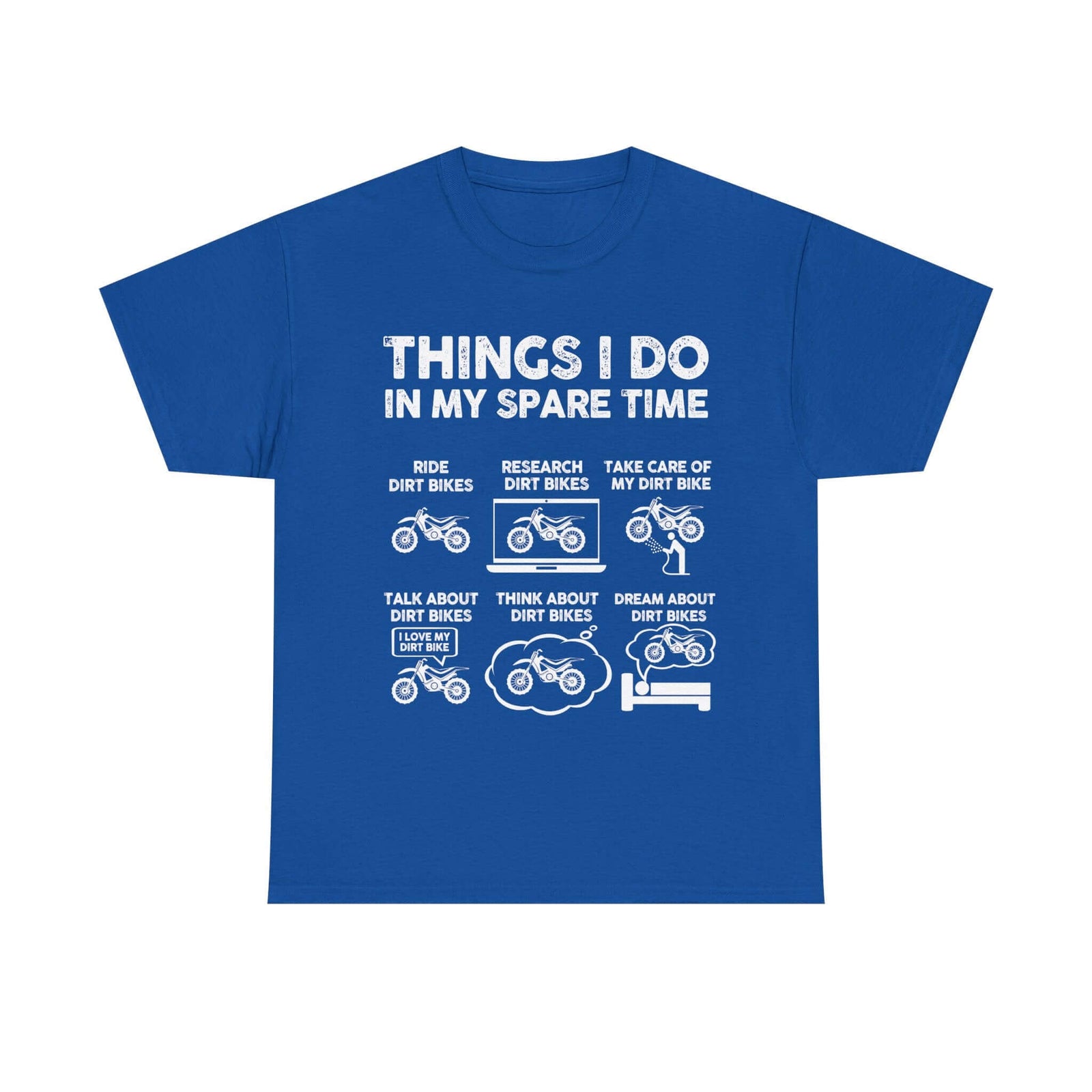 Things I Do in My Spare Time Dirt Bike T-Shirt shirt back view - car enthusiast tee