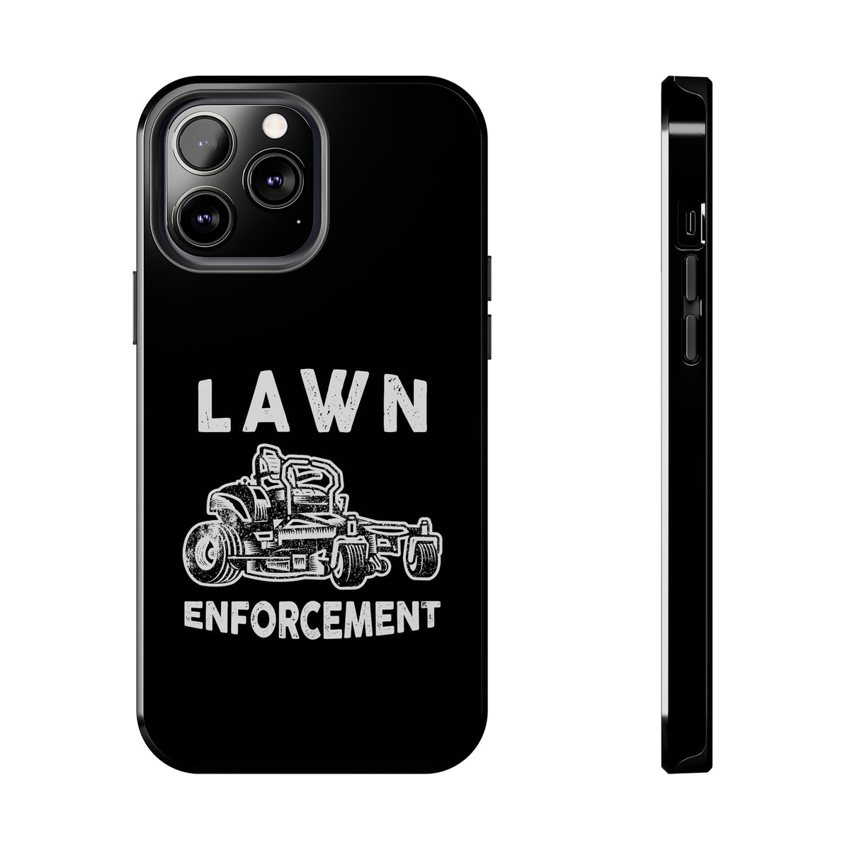 Lawn Enforcement Phone Case tee front view - gearhead gift