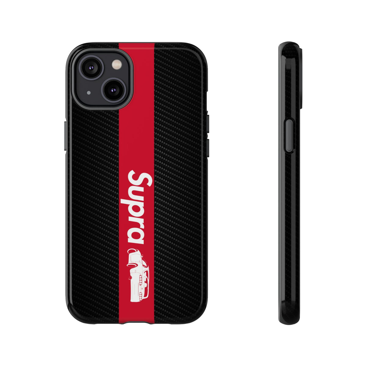 JDM Style Design Tough Phone Case - iPhone 14 Plus, glossy, front and side view
