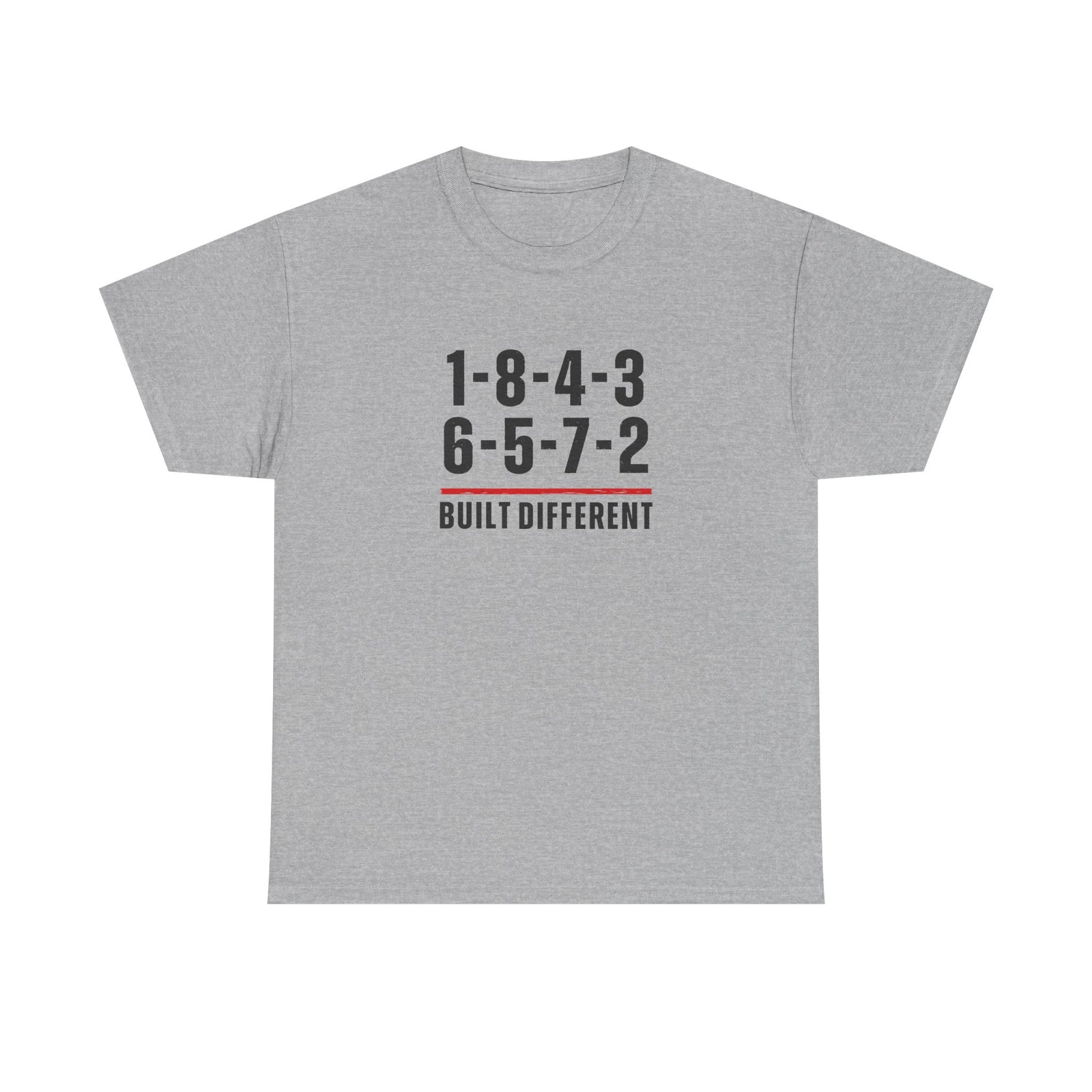 Built Different V8 Graphic Tee back view - gift for American muscle car lovers