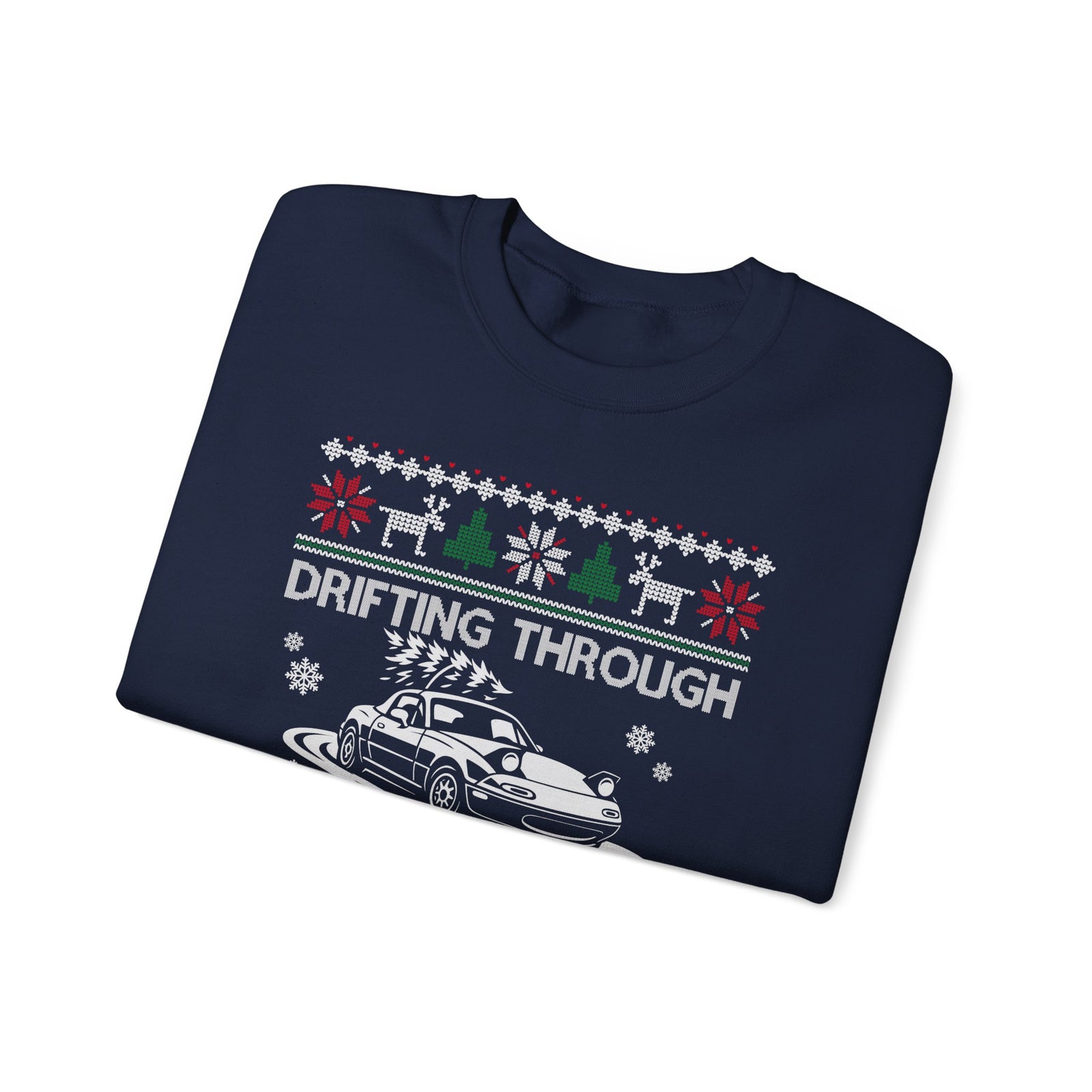 Miata Drifting Ugly Christmas Sweatshirt