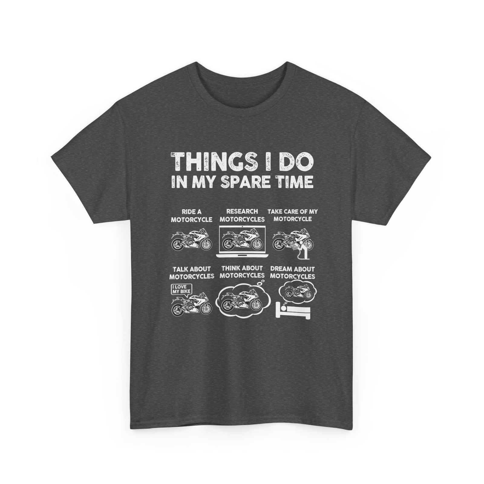Things I Do In My Spare Time Motorcycle T-Shirt | Biker Gift Tee