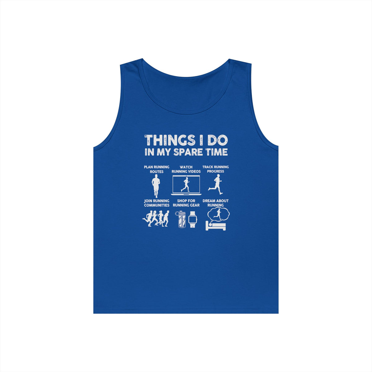 Funny Running Tank Top for Men, Things I Do In My Spare Time Sleeveless Shirt, Marathon Runner Gift, Gym Workout Singlet