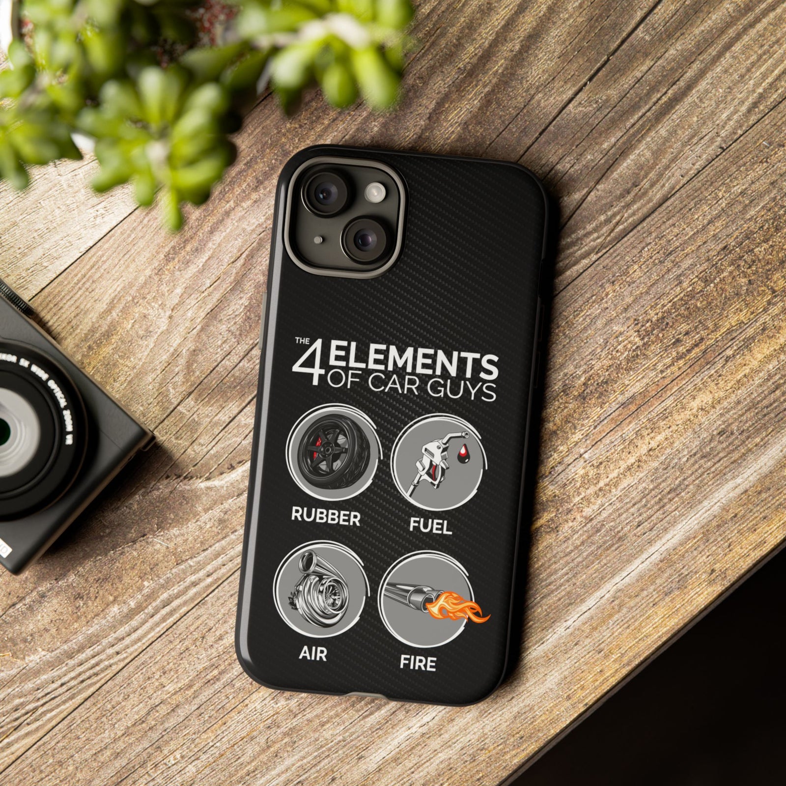 The 4 Elements of Car Guys Tough Phone Case | Funny Car Lover Gift