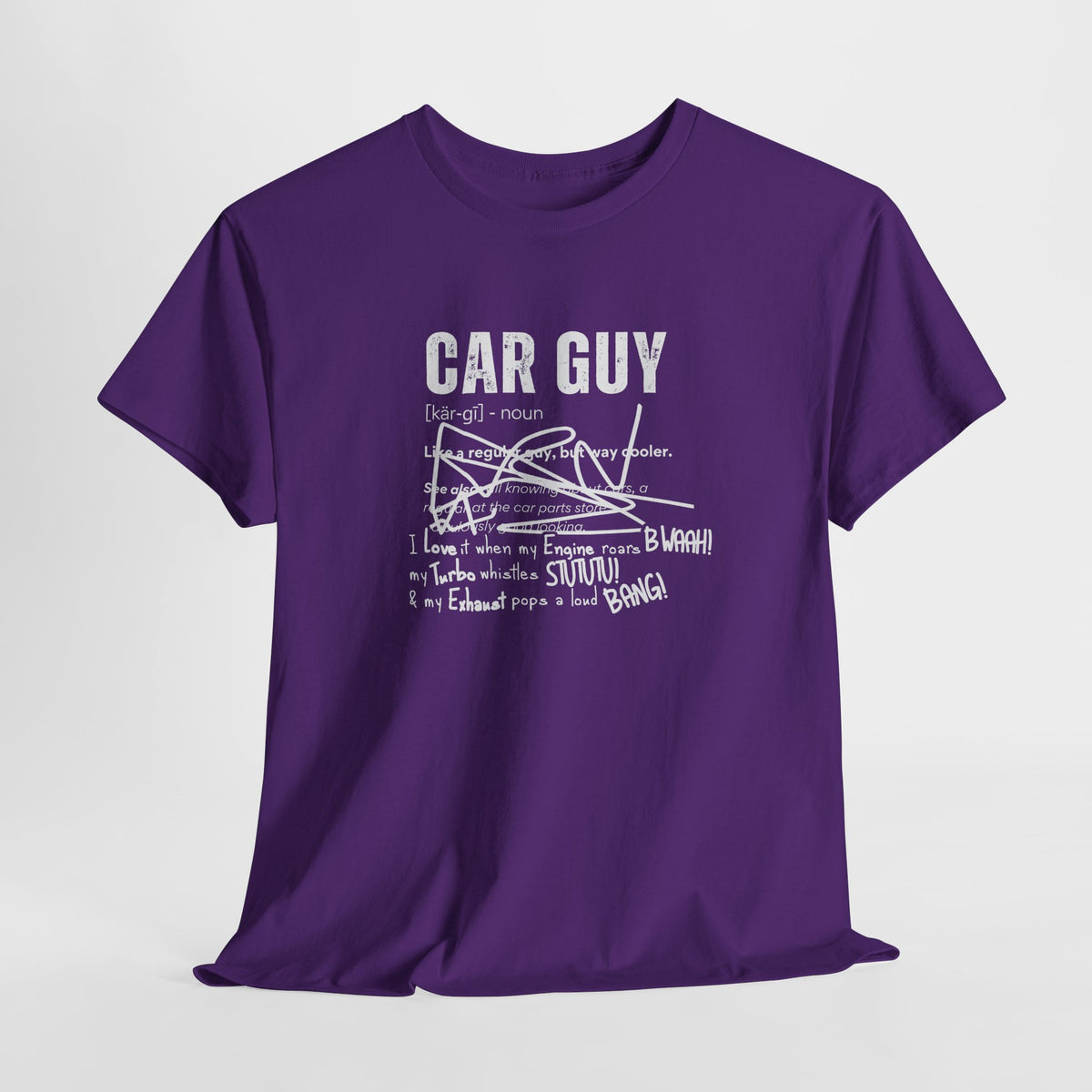 Car Guy Definition T-Shirt – Funny Cotton Car Enthusiast Tee