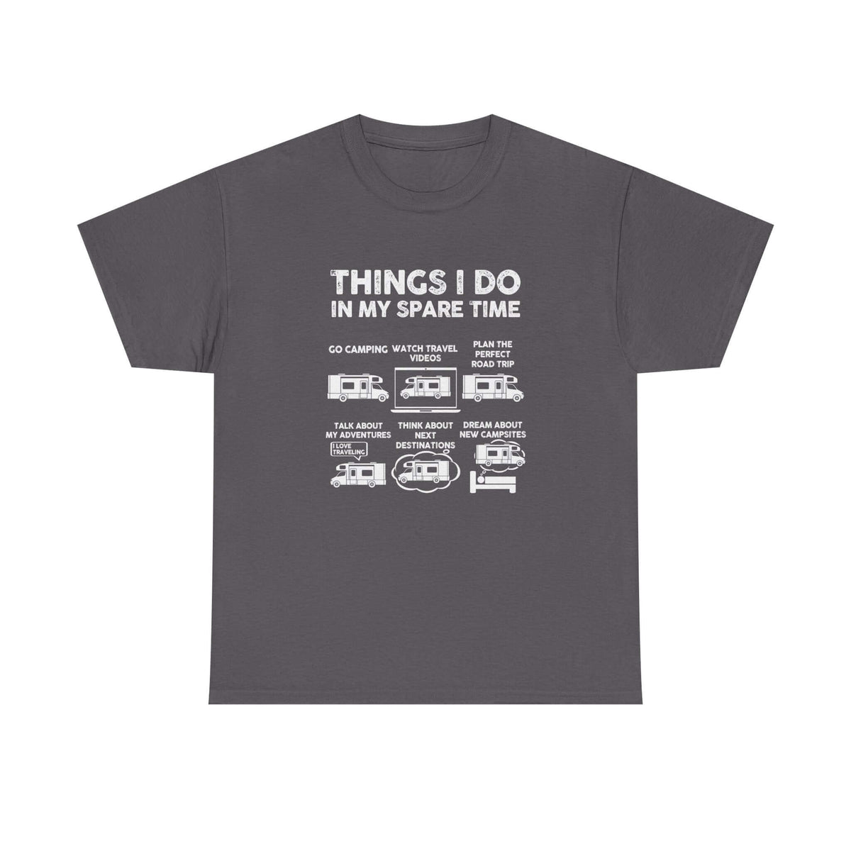 RV enthusiast things I do in my spare time t-shirt - funny camping tee