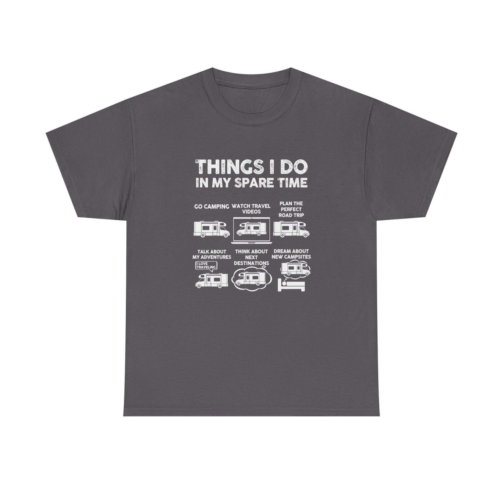 RV enthusiast things I do in my spare time t-shirt - funny camping tee