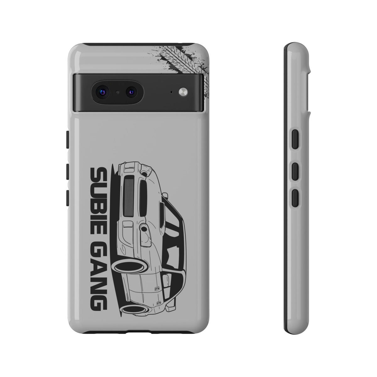 JDM Gang Tough Phone Case - Google Pixel 7, glossy, front and side view