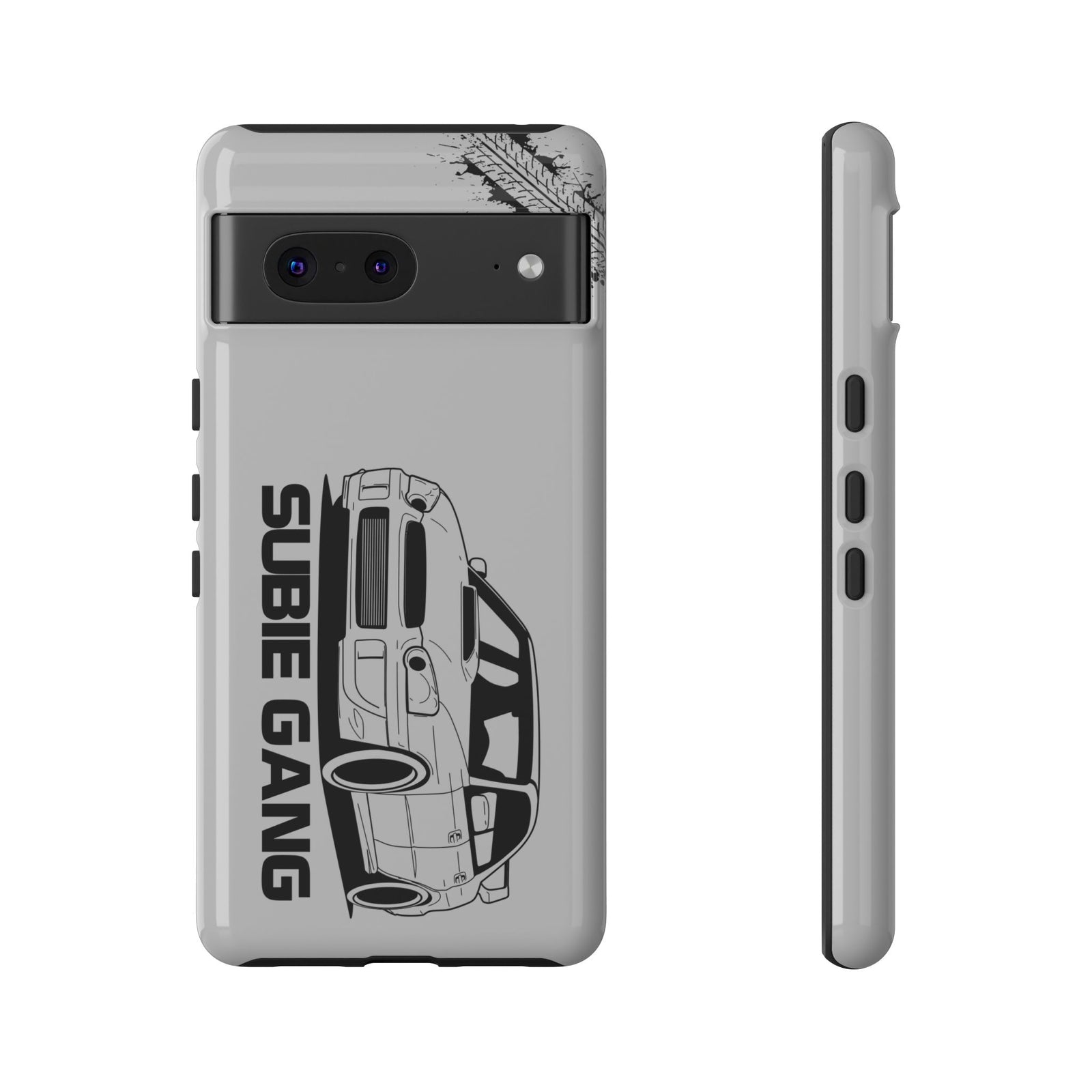 JDM Gang Tough Phone Case - Google Pixel 7, glossy, front and side view