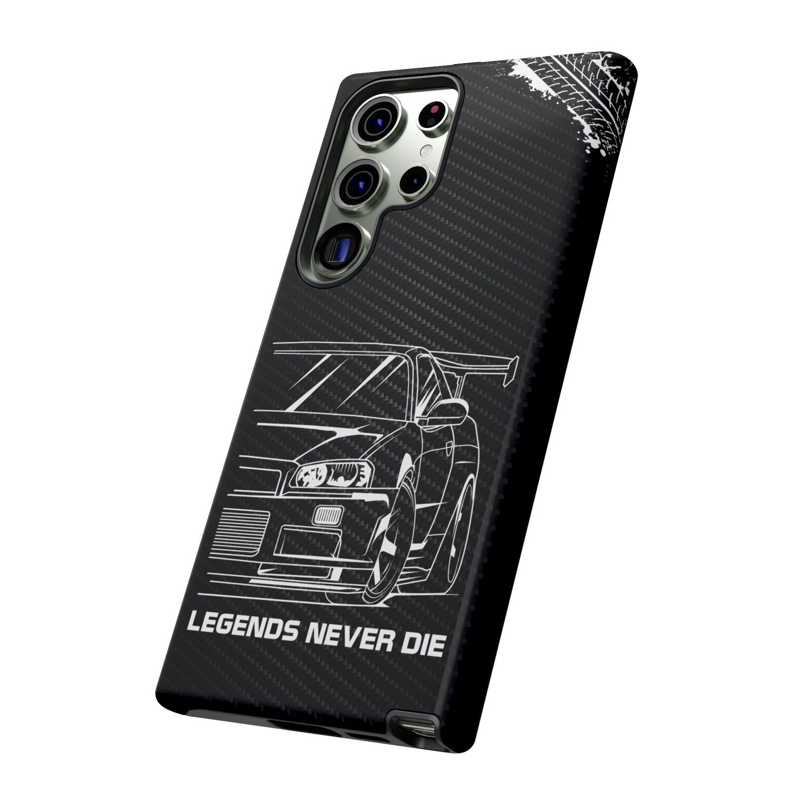 JDM Legends Never Die Tough Phone Case - Samsung Galaxy S23 Ultra, glossy, side view