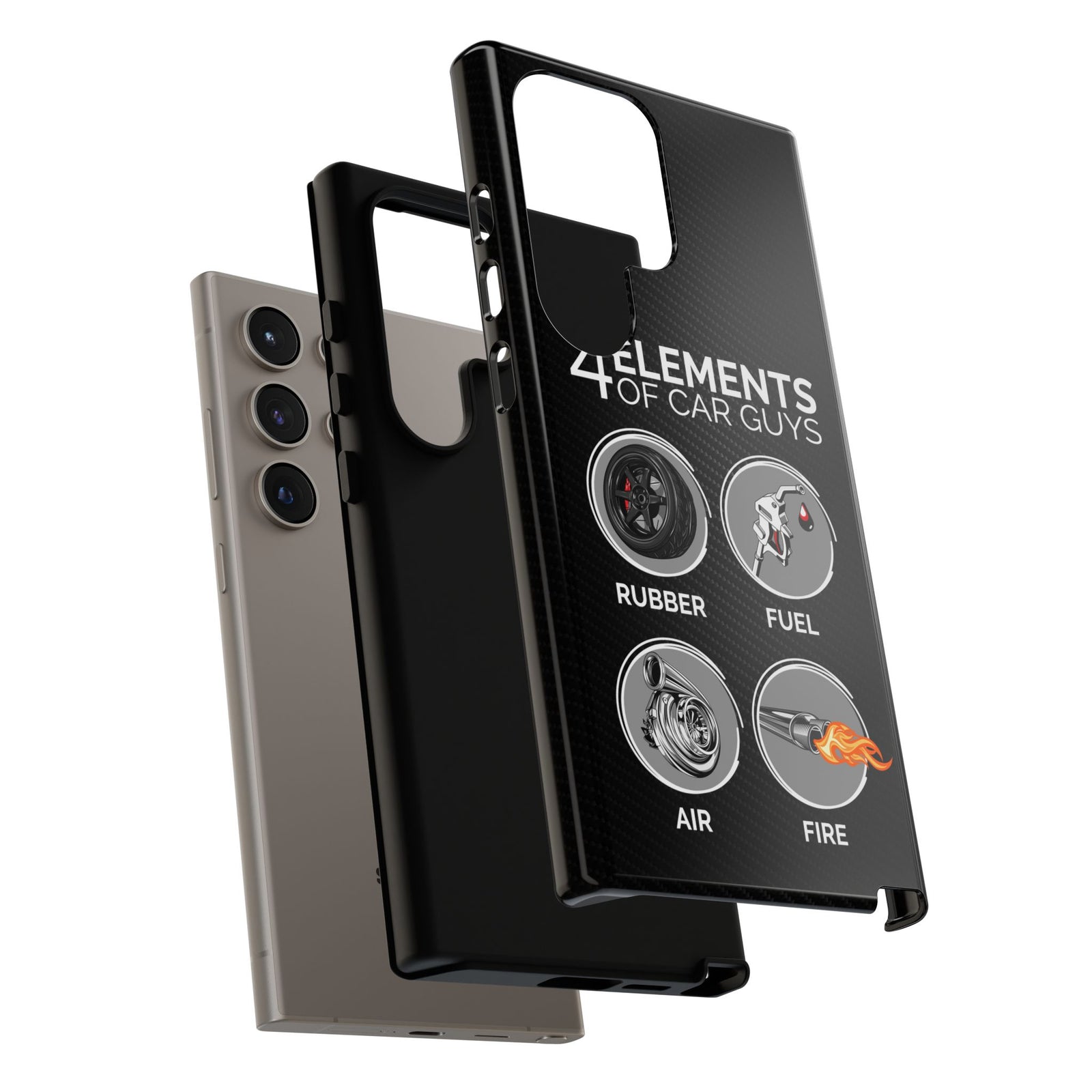 The 4 Elements of Car Guys Tough Phone Case | Funny Car Lover Gift
