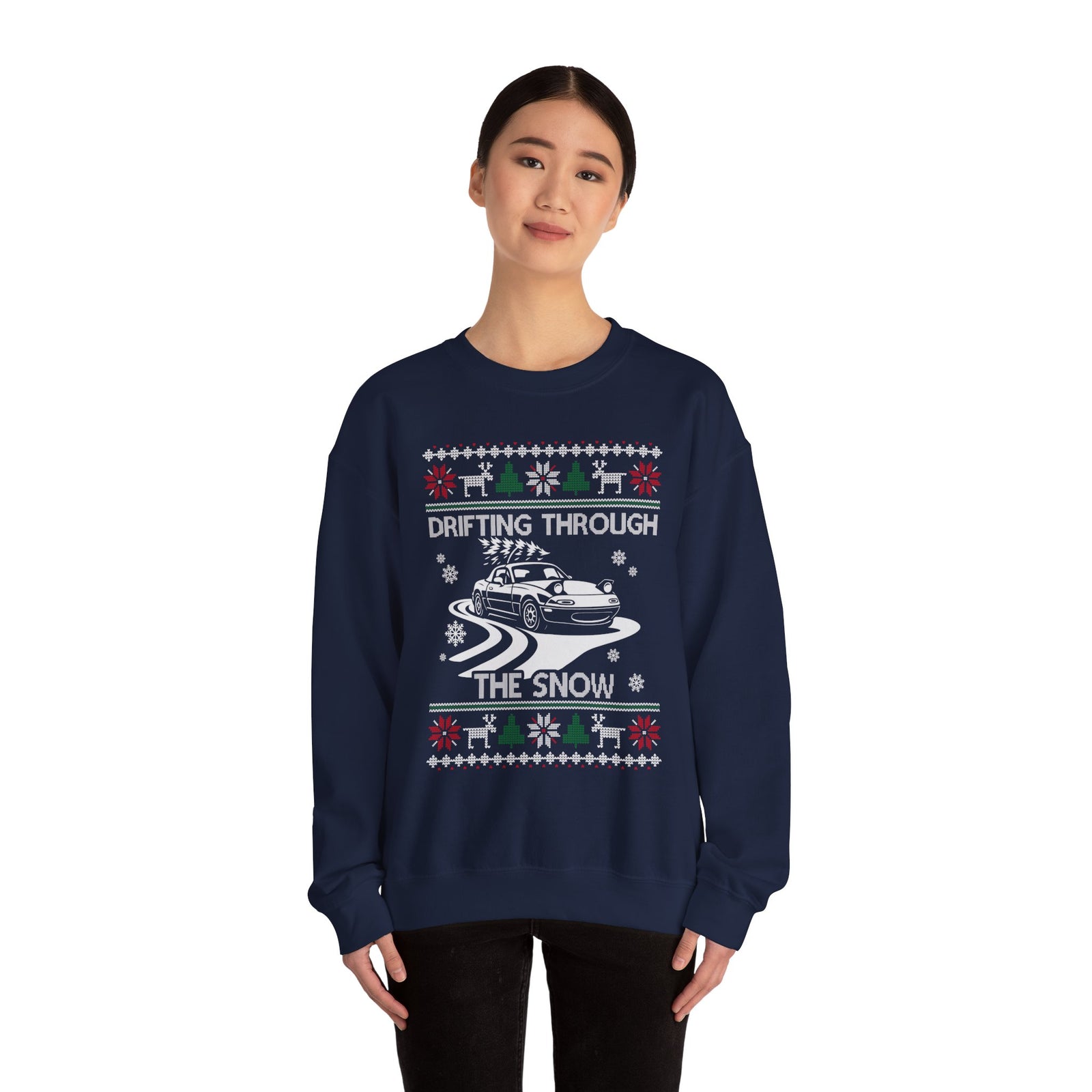Miata Drifting Ugly Christmas Sweatshirt