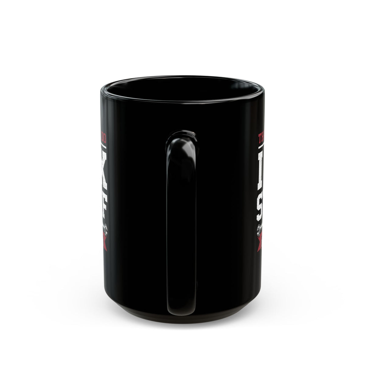I Fix Stuff and I Know Things Coffee Mug - 15oz black coffee mug, handle facing front