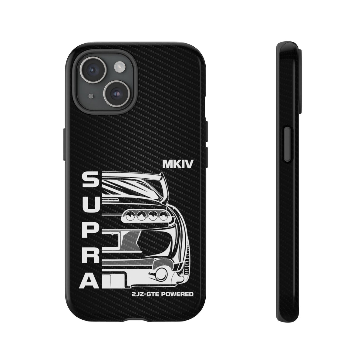 JDM Back View Tough Phone Case - iPhone 15, glossy, front and side view