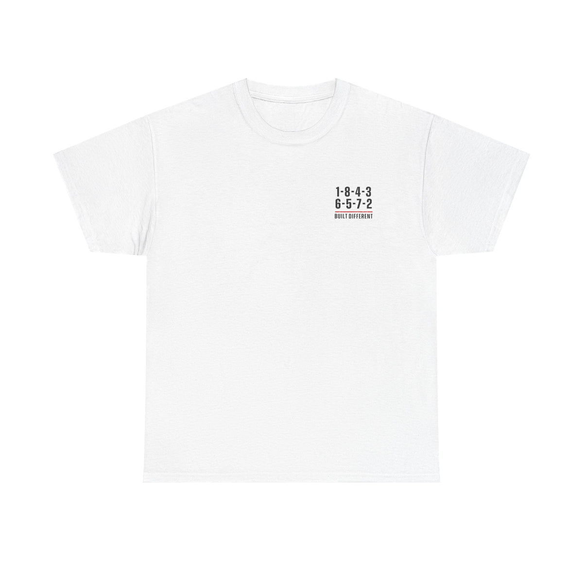 Man wearing Built Different V8 Firing Order shirt - gift for Chevy V8 and muscle car fans