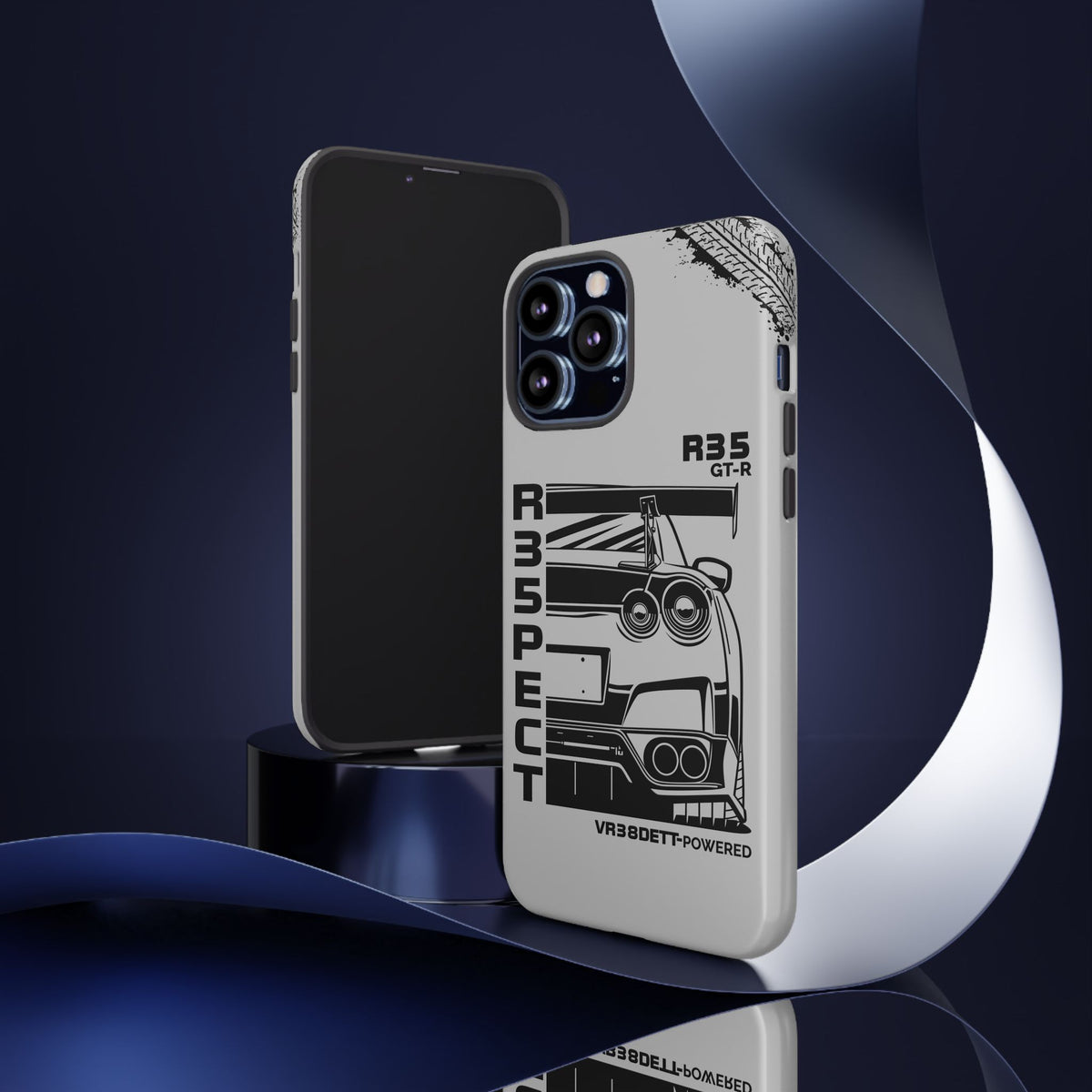 JDM Front View Tough Phone Case - Samsung Galaxy S24, glossy, camera cutout close-up