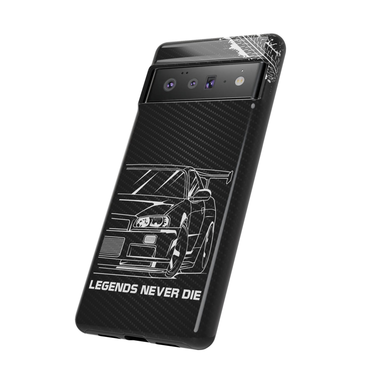 JDM Legends Never Die Tough Phone Case - Google Pixel 6 Pro, glossy, side view