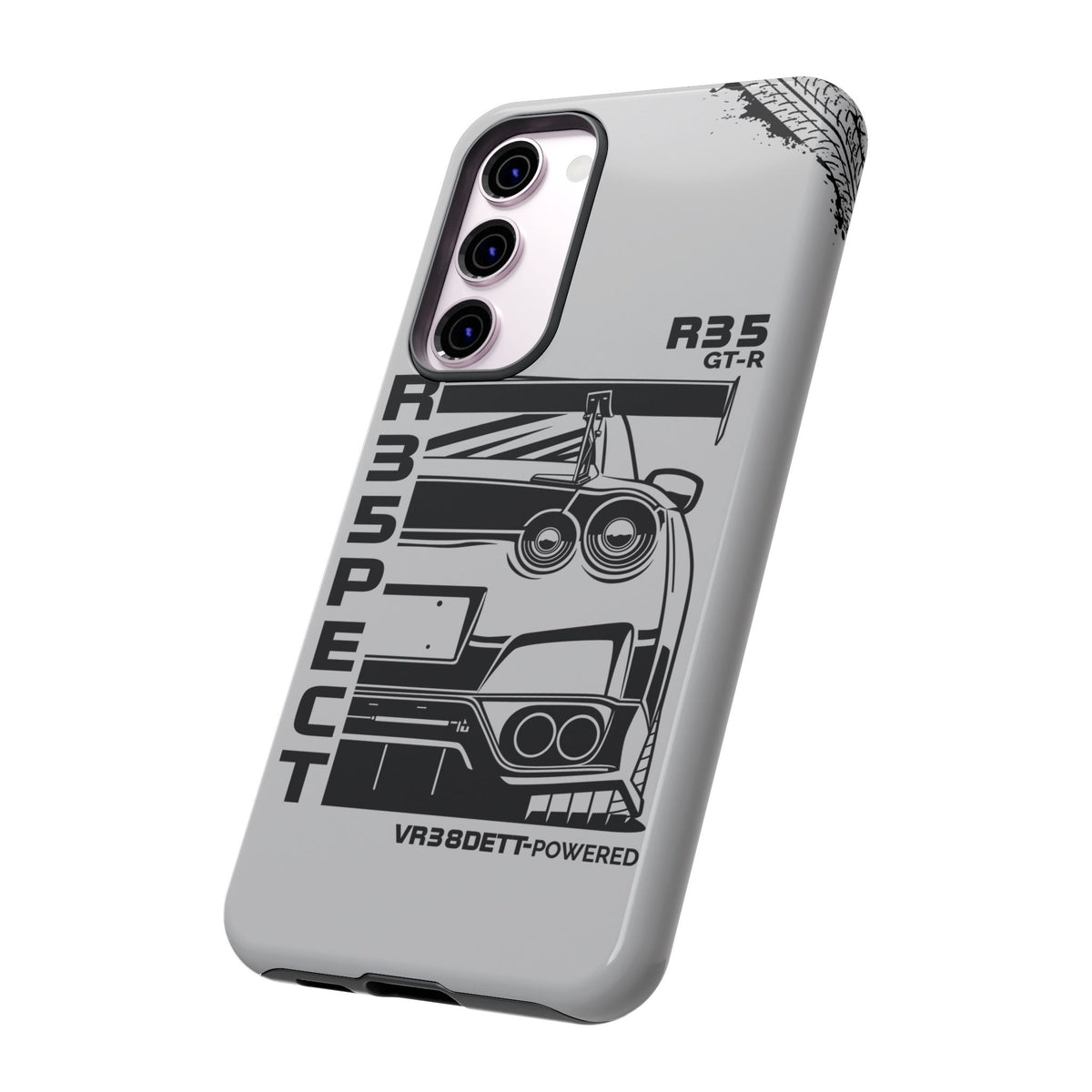 JDM Front View Tough Phone Case - Samsung Galaxy S25 Plus, glossy, edge and port close-up