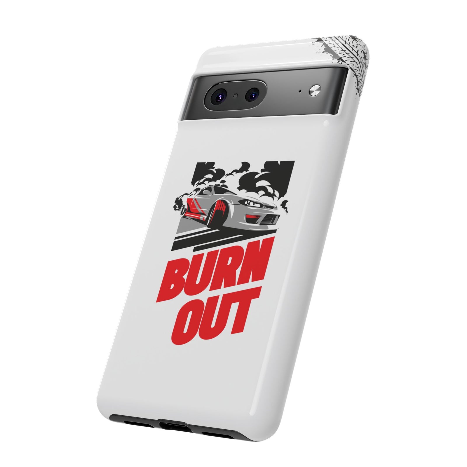 JDM Burnout Tough Car Phone Case - Google Pixel 7, glossy, side view
