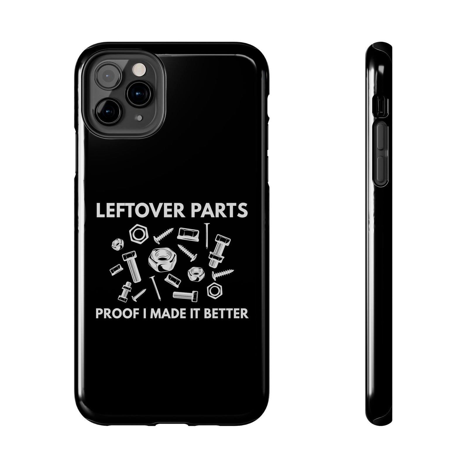 Leftover Parts phone case back view | car lover gift