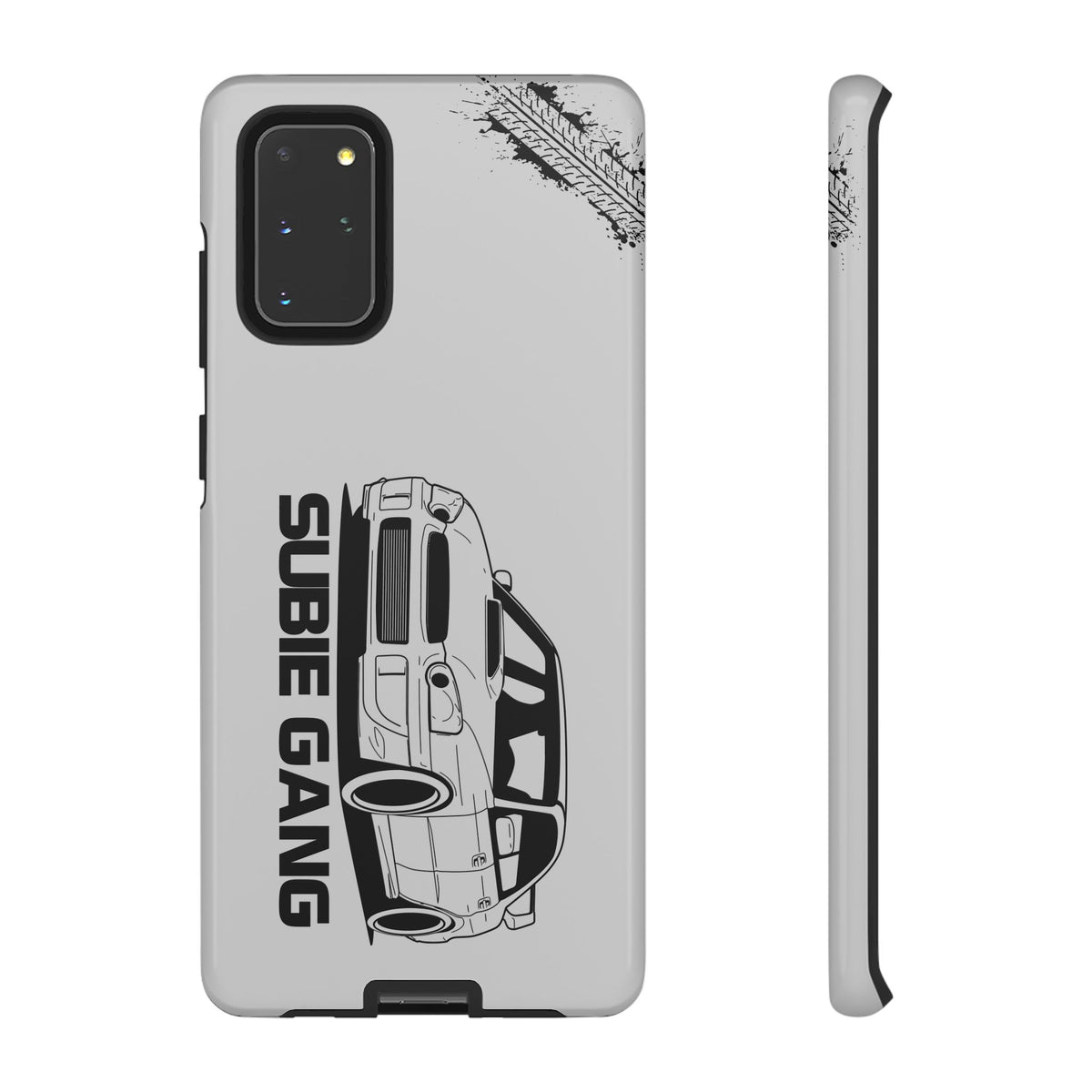 JDM Gang Tough Phone Case - Samsung Galaxy S20+, glossy, front and side view