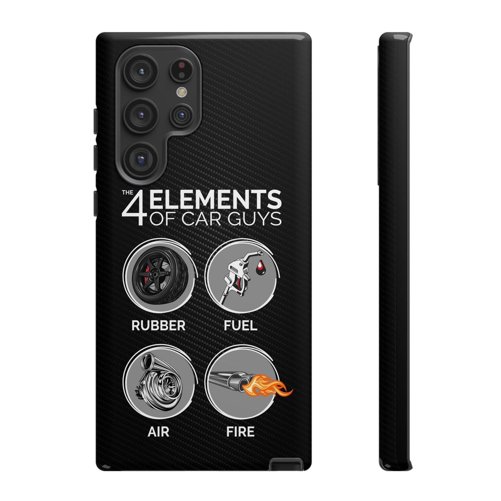 The 4 Elements of Car Guys Tough Phone Case | Funny Car Lover Gift