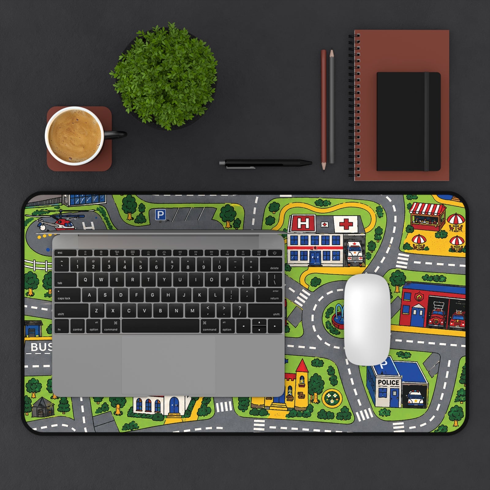 City Carpet desk mat airport detail | Gaming mouse pad | 365CarMods