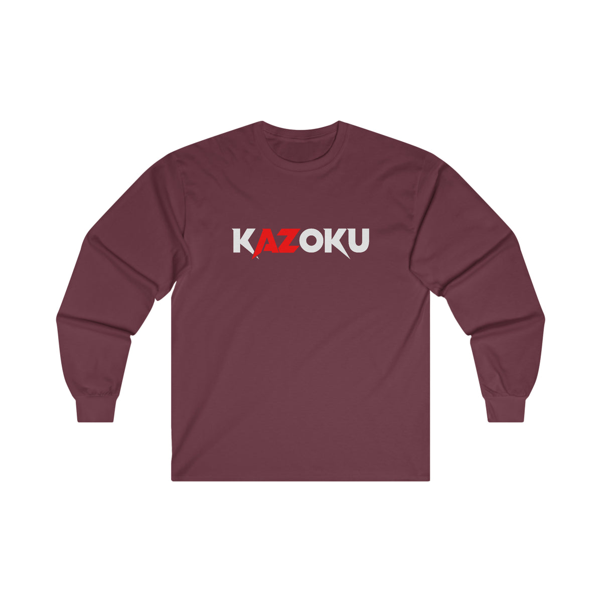 KAZOKU Long Sleeve Tee Red - Design 2