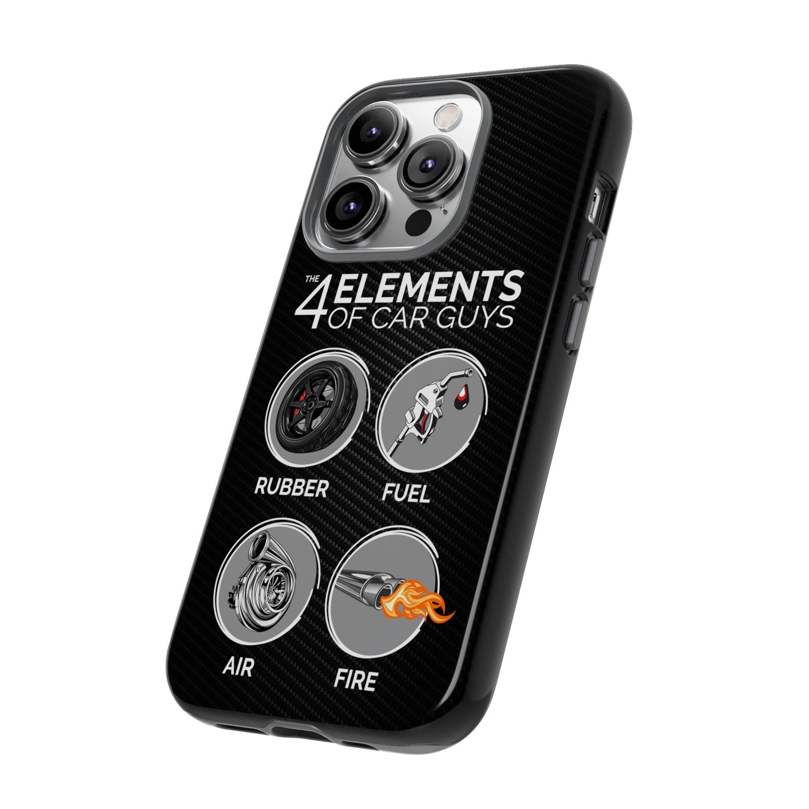 The 4 Elements of Car Guys Tough Phone Case | Funny Car Lover Gift