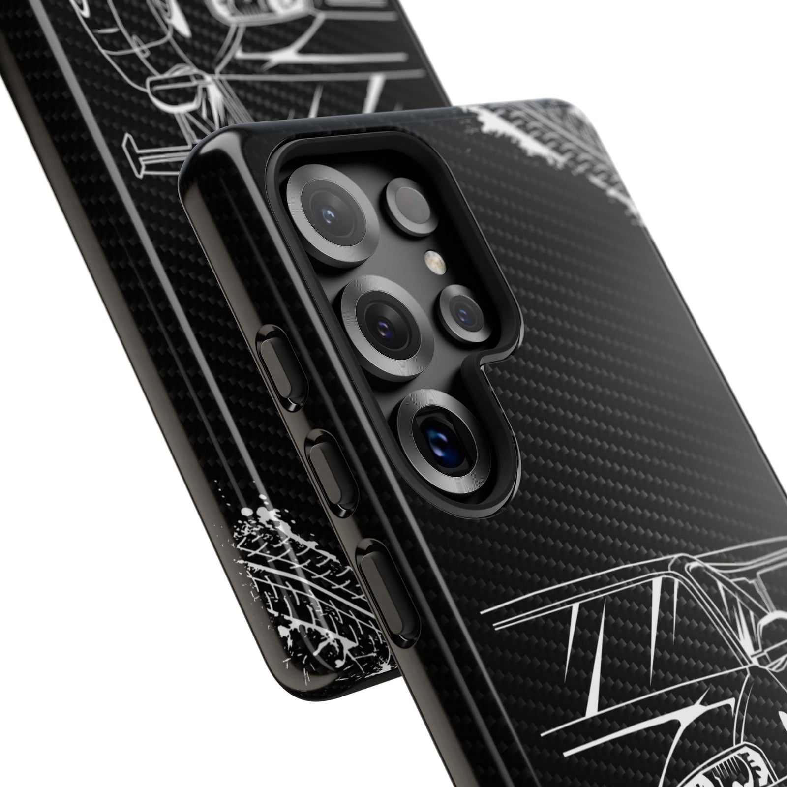 JDM Legends Never Die Tough Phone Case - Samsung Galaxy S25 Ultra, glossy, camera cutout close-up