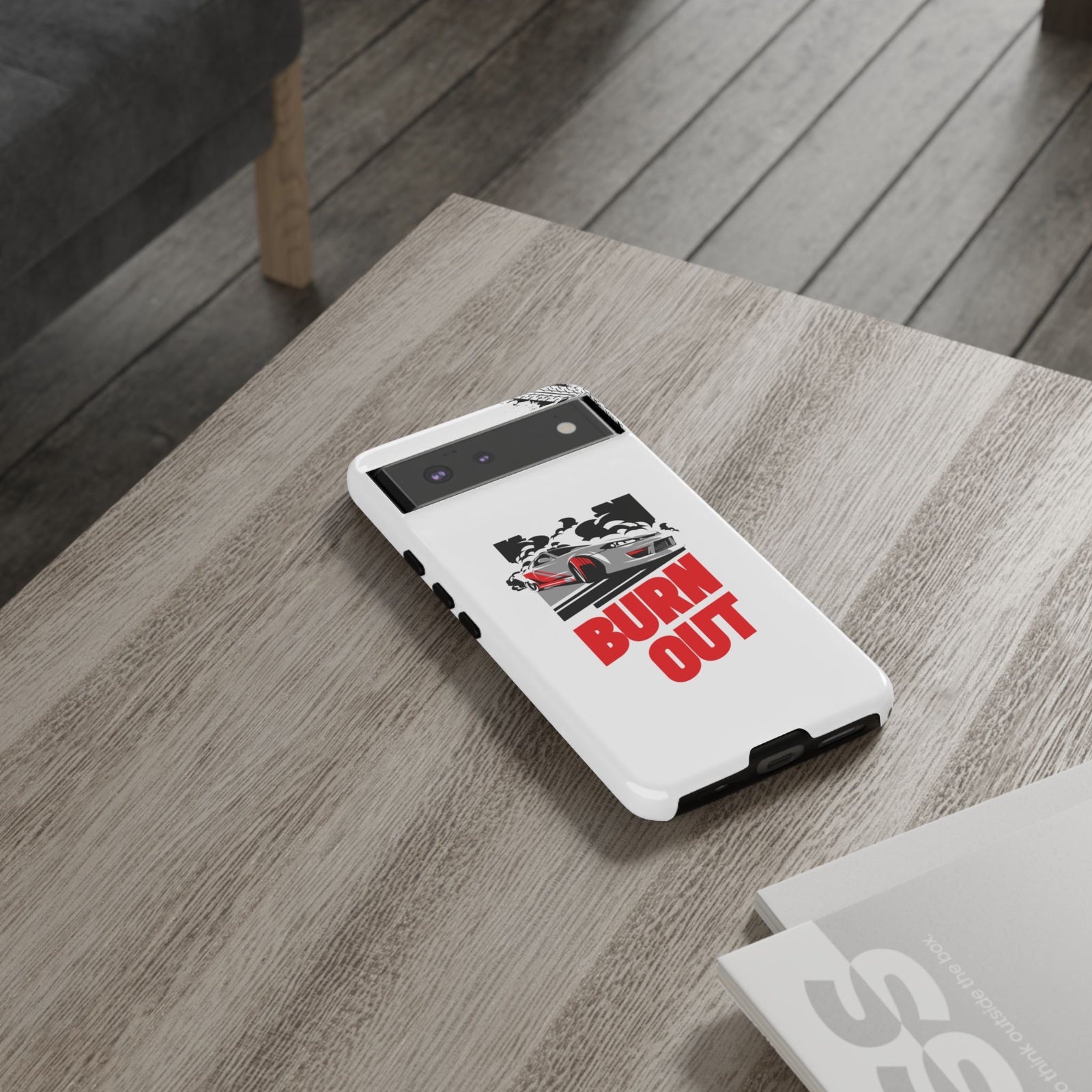 JDM Burnout Tough Car Phone Case - Google Pixel 6, glossy, lifestyle photo